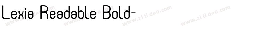 Lexia Readable Bold字体转换